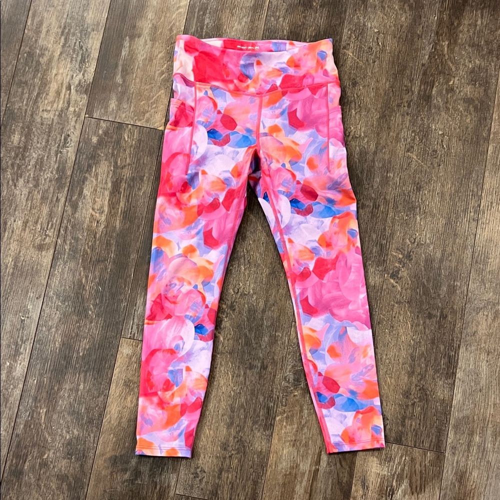 Colorful Floral Kids Leggings - Picture 1 of 9